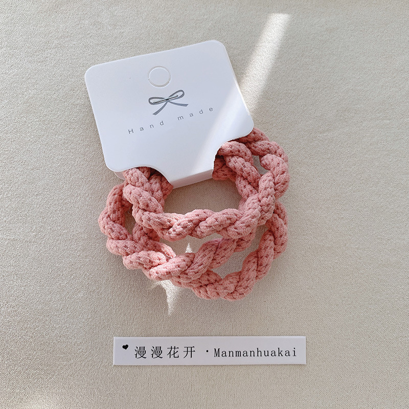 Three thick, durable and highly elastic rubber bands, adult hair ties, black hair ties and hair bands, simple leather cases for tying hair pic 8