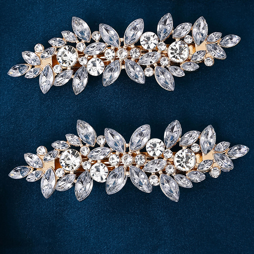 Wholesale of new cross-border elegant and stylish spring clips, alloy hair clips, rhinestone, Korean version of the back of the head ponytail clip headwear pic 21