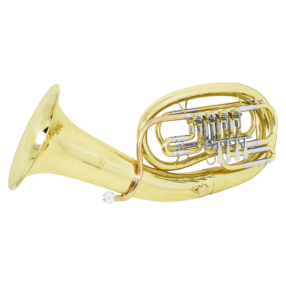 Wholesale of SLADE phosphor bronze four-key flat keyboard bass horn, school band horn, brass instruments, 4-key flat keyboard horn, large holding horn pic 7