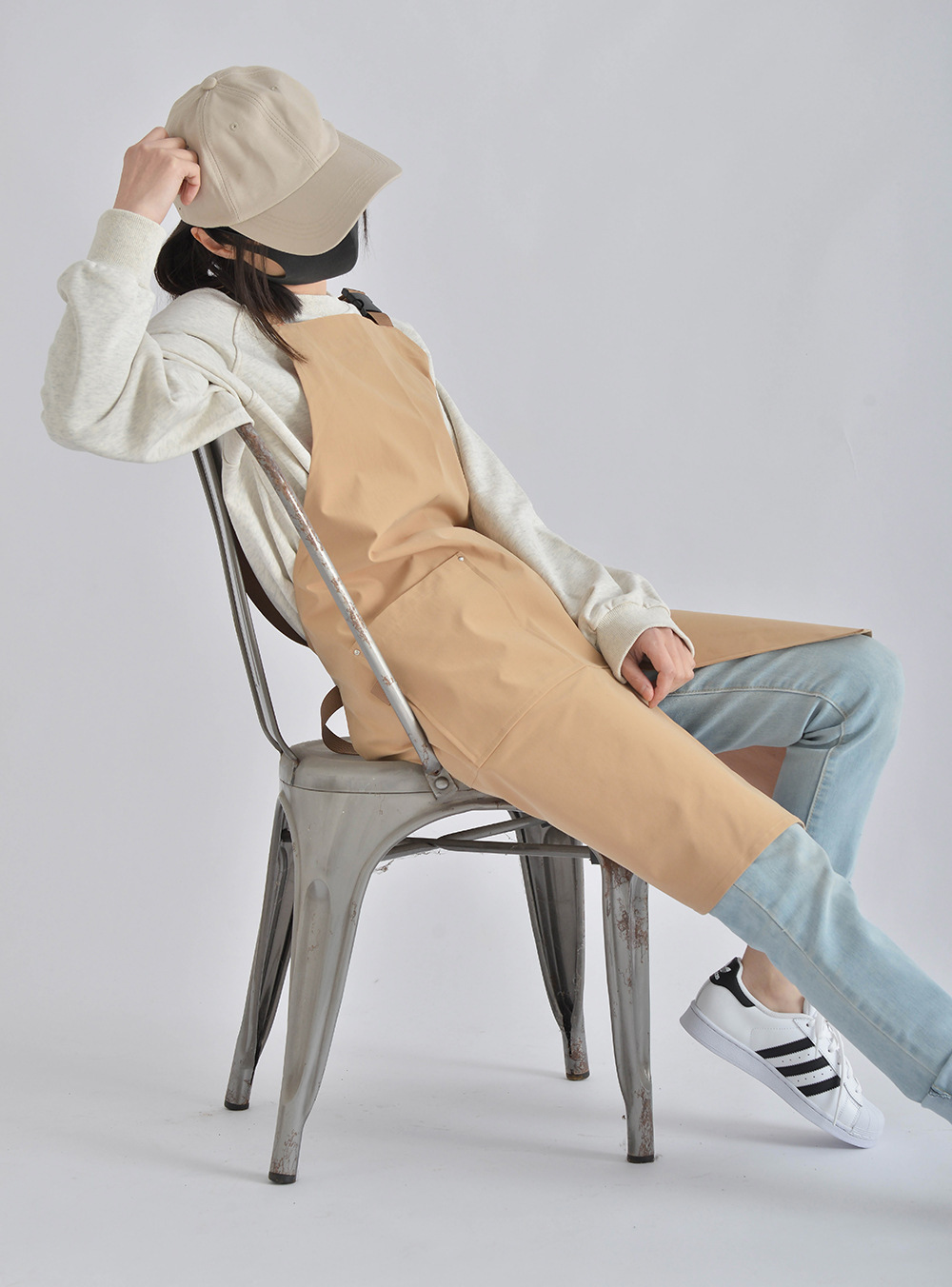 外贸工厂韩日防水式咖啡餐厅帆布围裙罩衣工作服围兜纯棉厨房制服详情18