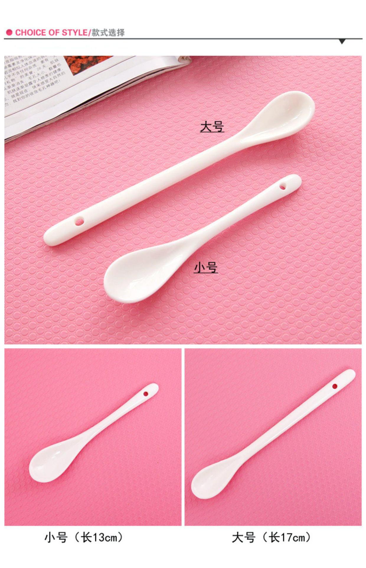 陶瓷勺子家用杯勺厨房调味小勺骨瓷婴儿长柄调羹创意搅拌咖啡勺子详情5