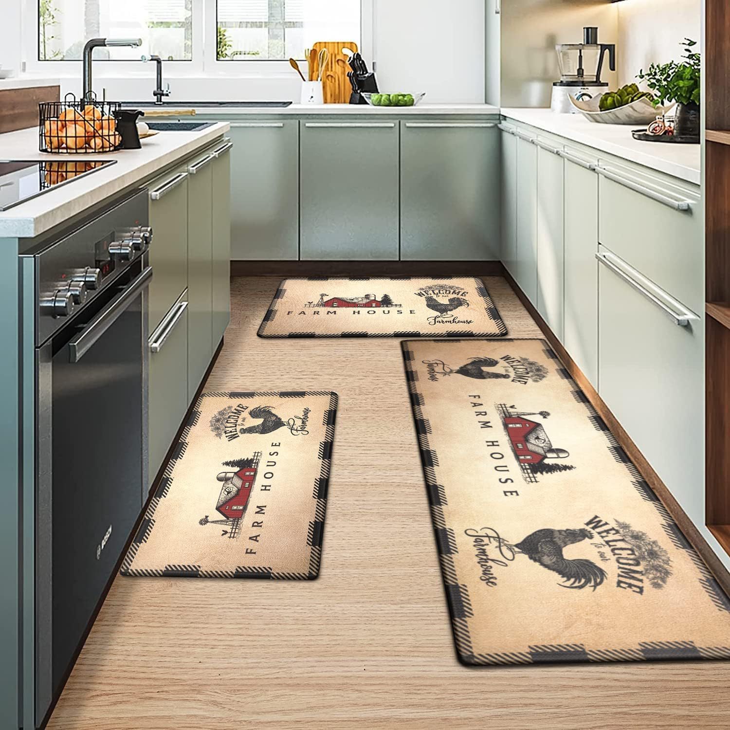 Amazon dropshipping home kitchen carpets, thickened long strip combination floor MATS, oil-absorbing and dirt-resistant bathroom floor MATS wholesale pic 7