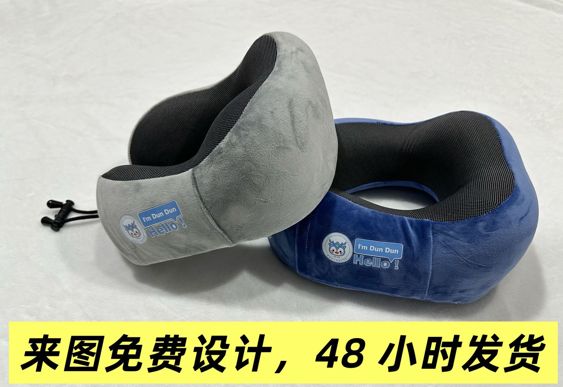 Factory-customized U-shaped pillow, embroidered advertisement, printed logo, memory foam neck protection pillow, gift promotion, U-shaped pillow customization pic 5
