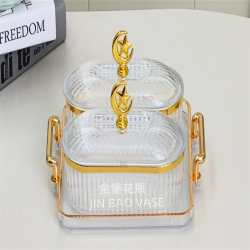 轻奢高颜值玻璃果盘商用水果拼盘家用创意分格干果盒小吃零食盘详情25