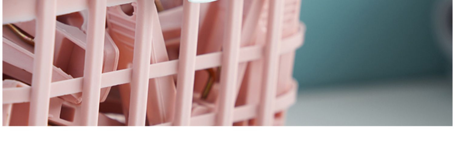 30个装防风夹晾衣夹内衣袜子塑料小夹子带收纳篮被子衣服晾晒夹详情11