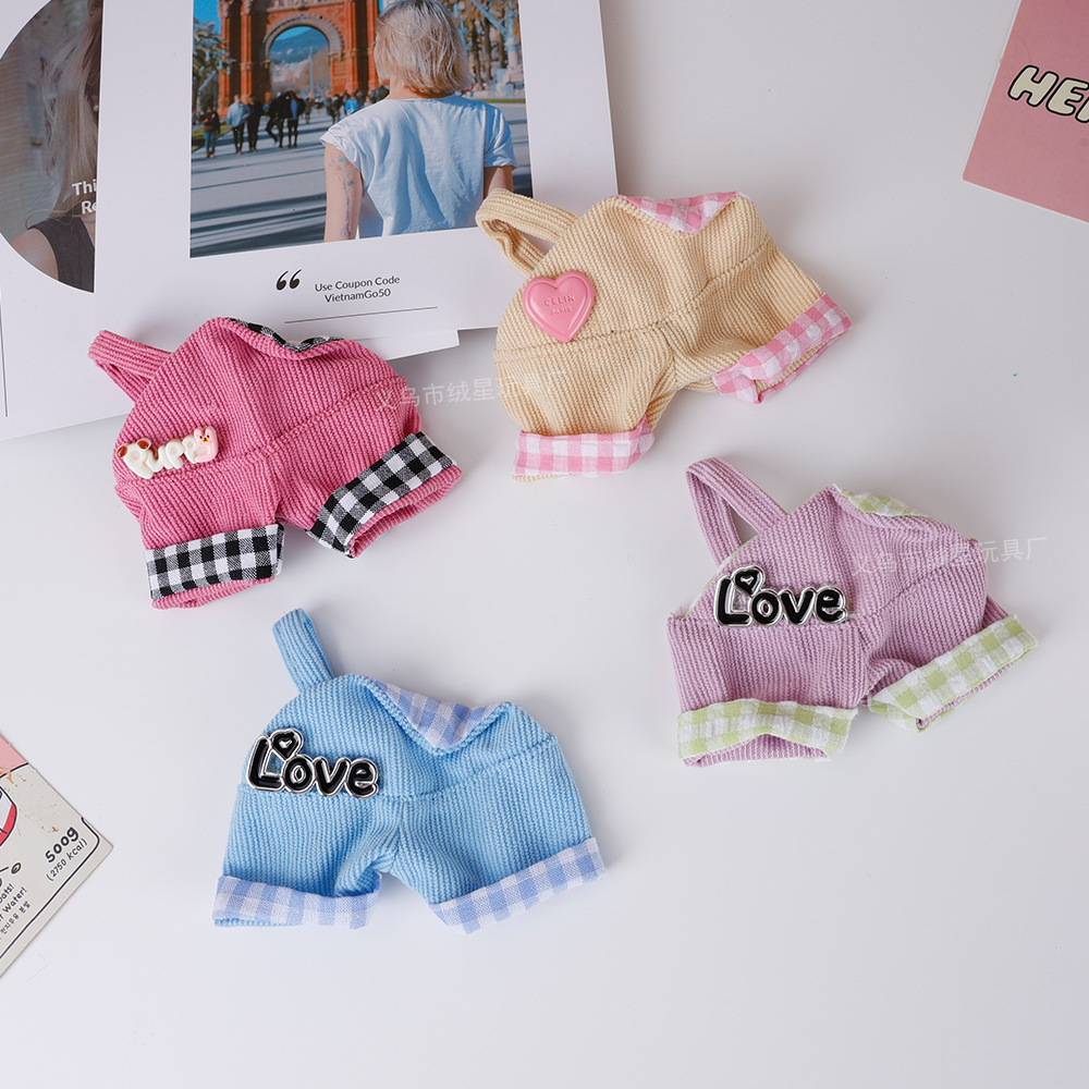 现货娃衣一二三代盲盒labub衣服蒙奇奇凯蒂猫咪娃娃衣卡通背带裤详情19