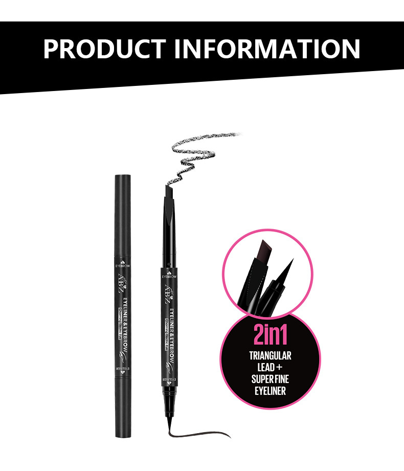 跨境外贸现货ABZ双头眼线笔防水眼线笔眉笔二合一彩妆加工批发新详情7