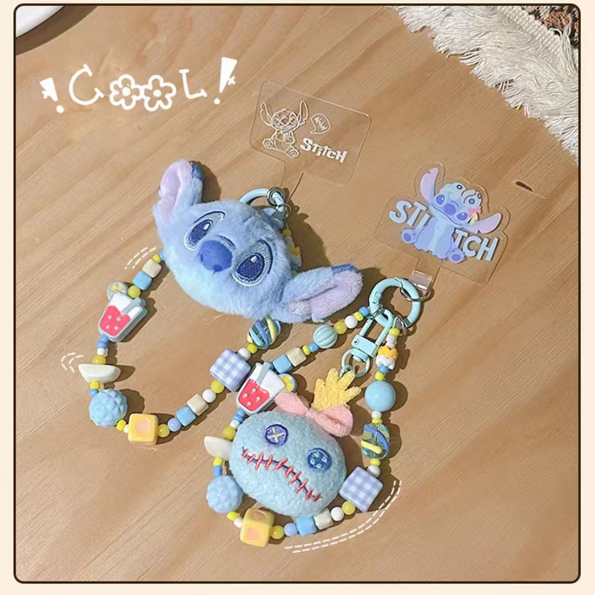 迪士尼正版授权史迪奇小金草莓熊朱迪尼克毛绒玩偶手链挂件钥匙扣详情7