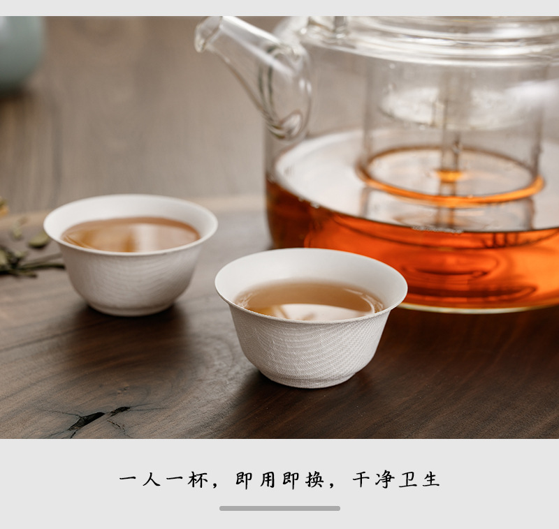 一次性功夫茶杯品茗杯小号品茶杯高档环保杯子食品级水杯甘蔗纤维详情11
