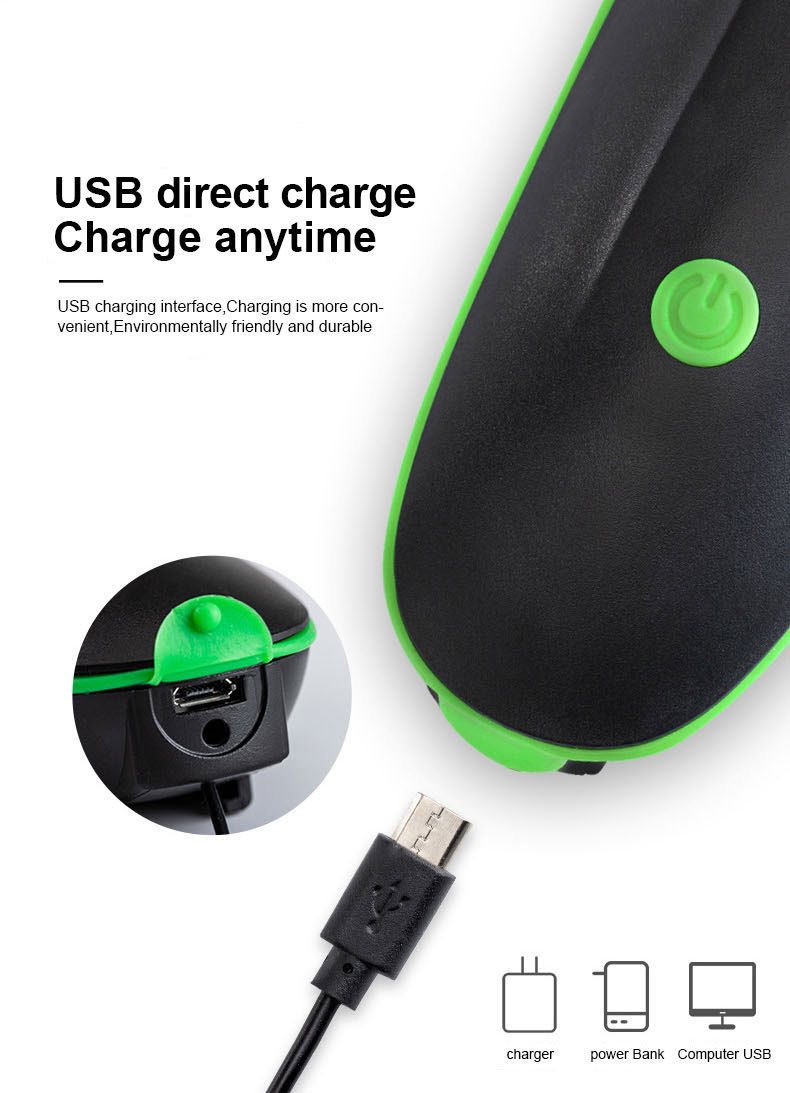 7588 Bicycle Light, Night Riding Warning light, mountain bike accessories, usb charging headlight, horn, led bicycle headlight pic 6