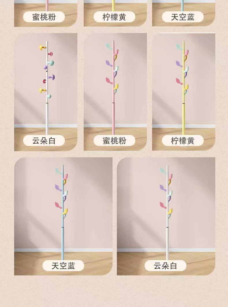 童趣儿童蘑菇衣帽架家用杆式网红创意单杆落地杆式挂衣架挂包支架详情17