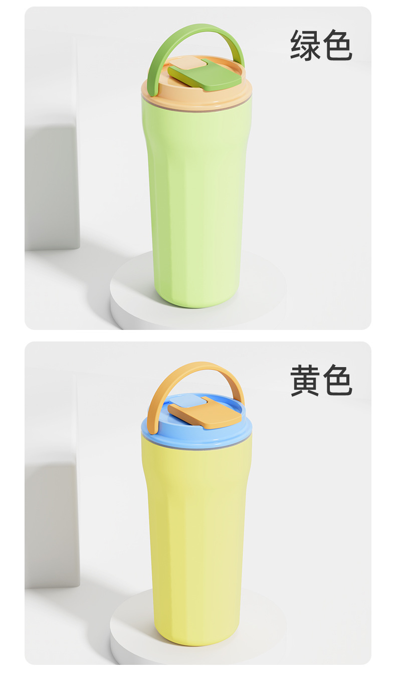 跨境儿童家用高颜值塑料杯子便携式户外运动手提水杯直饮杯耐高温详情9