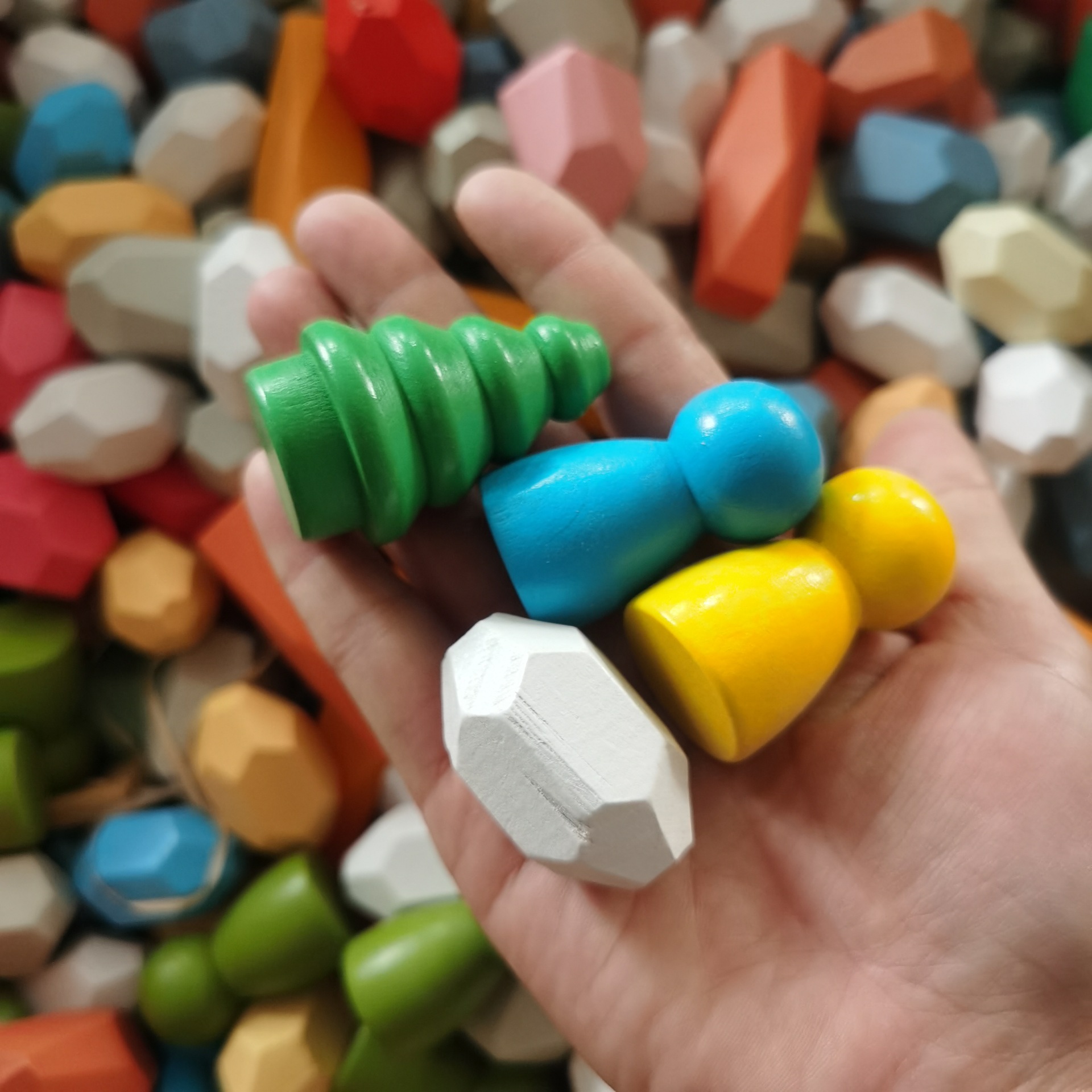 Flawed Stone stacking puzzle, colorful building blocks, Stone stacking, Jenga toy figurines, training boys and girls, stones pic 8
