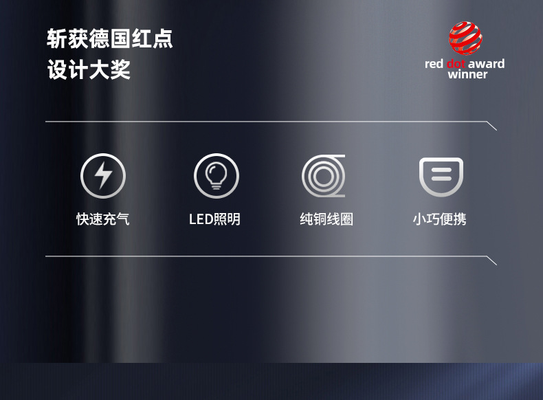电动车迷你车载充气泵汽车用品夜间照明机械款汽车轮胎充气宝详情4