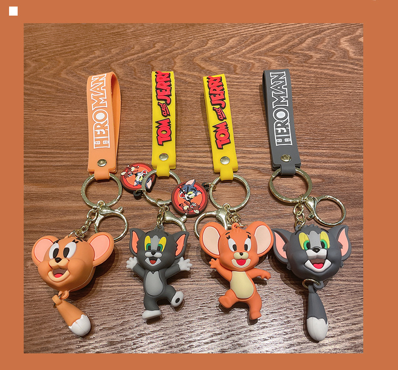 卡通公仔钥匙链可爱情侣汽车钥匙挂件背包挂饰PVC礼品钥匙扣批发详情13