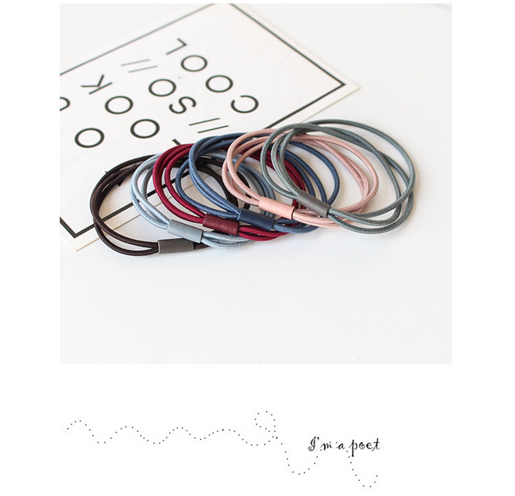 高弹力皮筋发圈 黑色三合一连接头绳扎头发女发饰厂家直销详情106