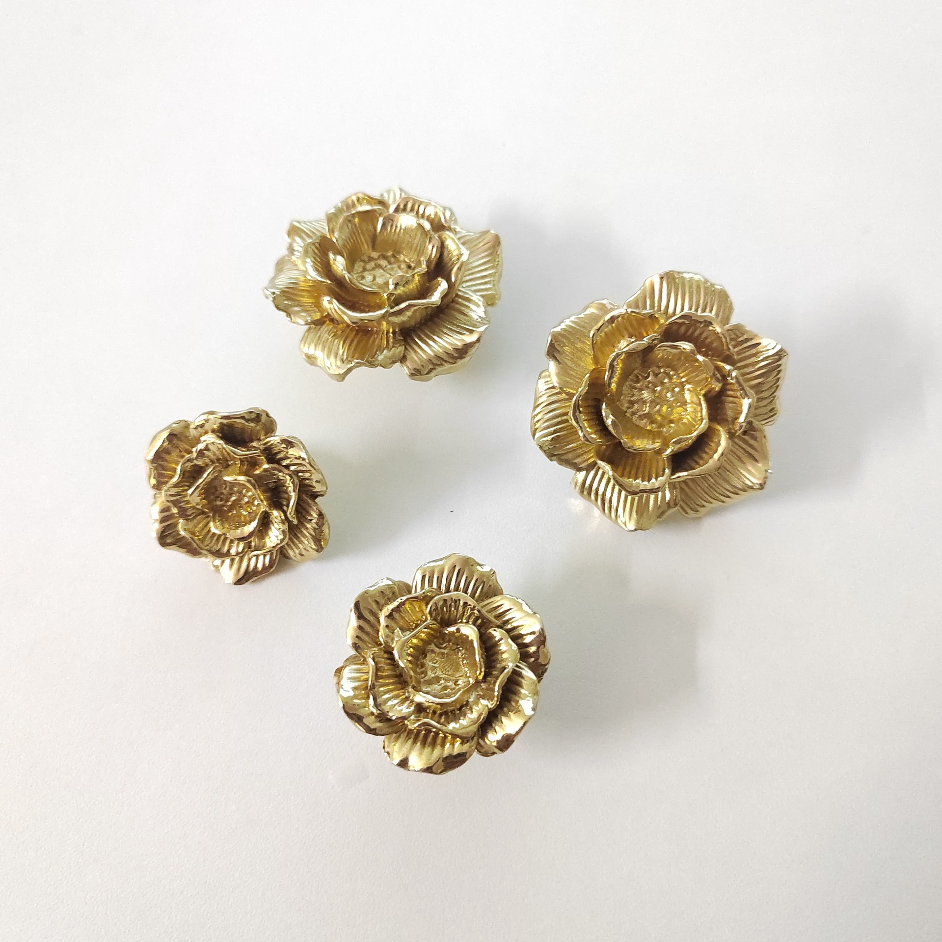 Brass rose drawers, cabinet doors, kitchen cabinets, wardrobes, wine cabinets, shoe cabinets, bookcases, TV cabinets, handles pic 1