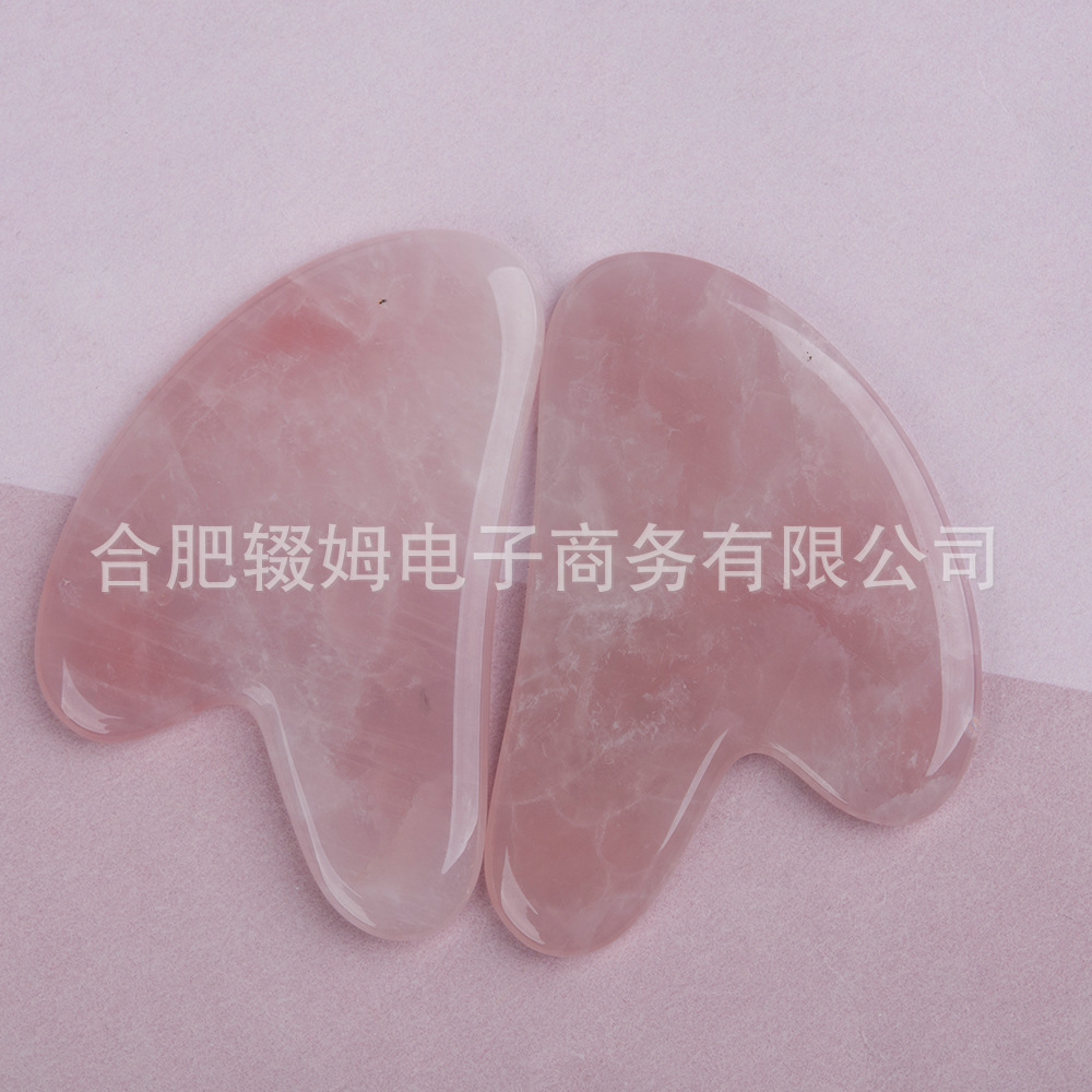 粉晶玉石刮痧板按摩器美妆护肤美容刮痧美容院SPA精油按摩板礼品详情14