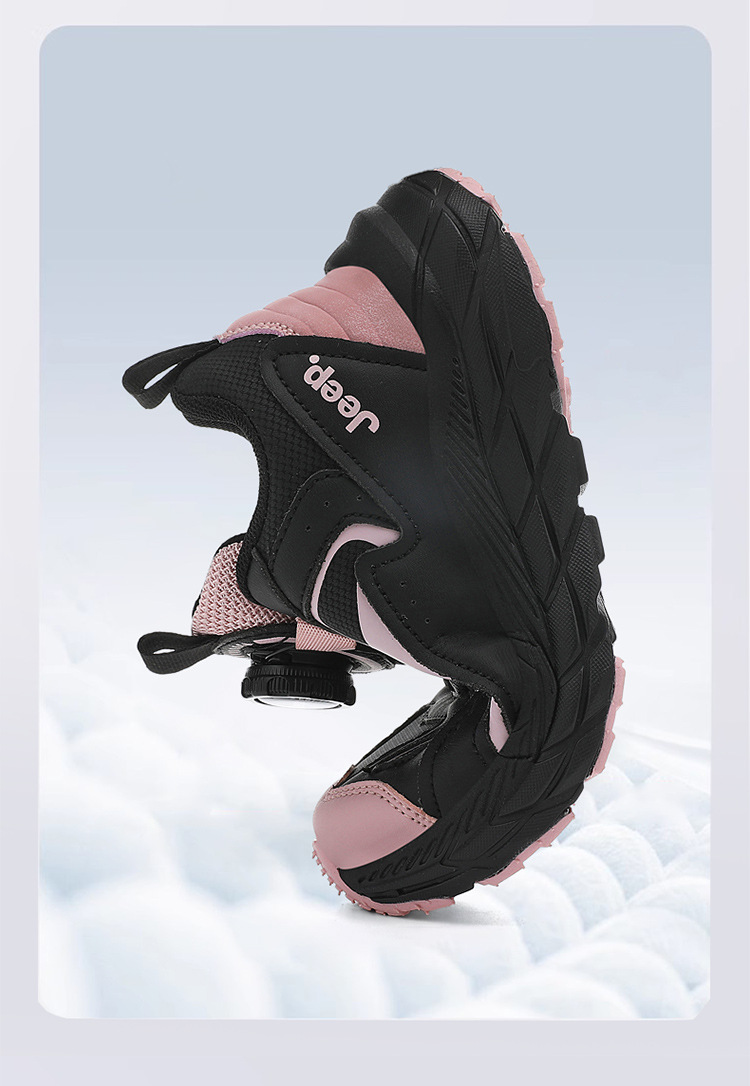 女童运动鞋春秋2025新款皮面儿童轻便软底男童跑步鞋旋转扣休闲鞋详情18