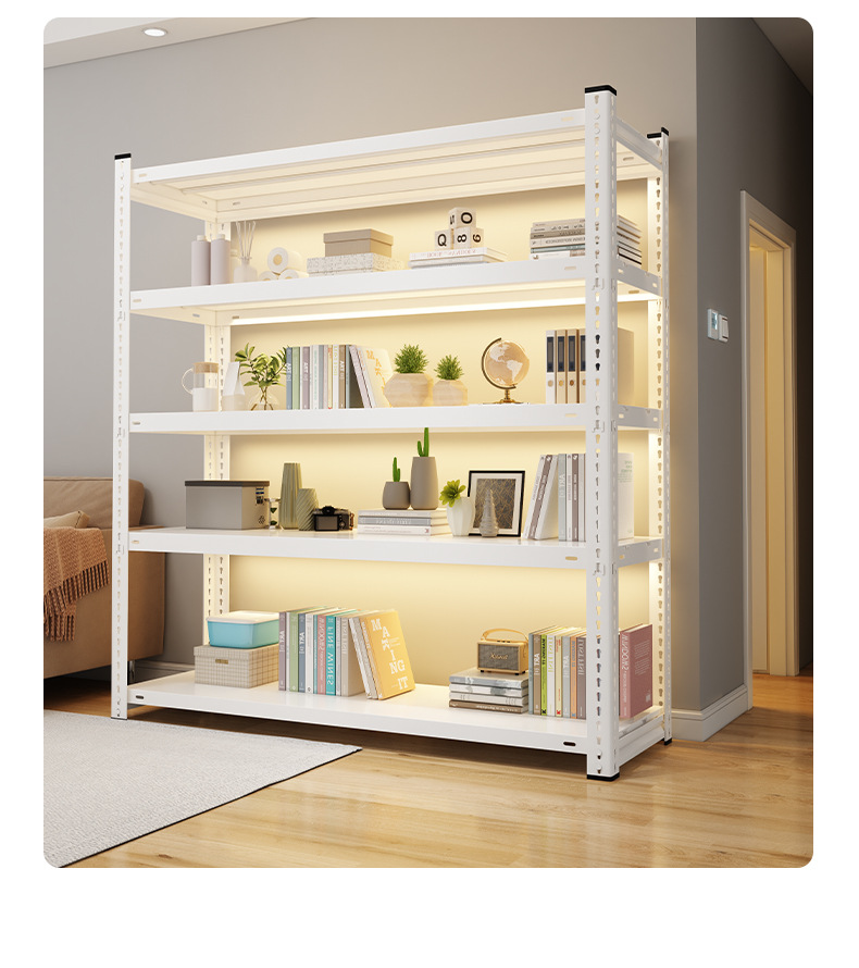 跨境专供货架置物架多层厨房微波炉收纳家用阳台落地仓库角钢架子详情22