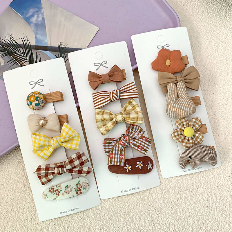 Korean version colorful baby hair clips, sweet and cute baby all-inclusive cartoon flower bow side bangs hair accessories pic 4