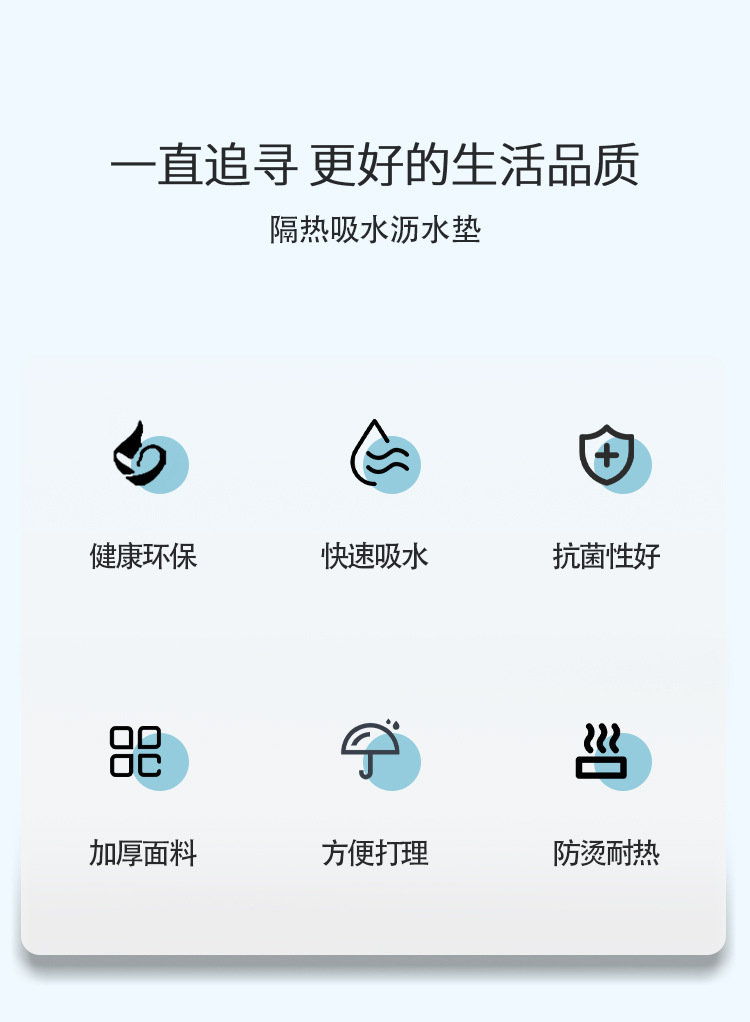 跨境超细纤维吸水速干餐垫家用厨具沥水干燥垫锅碗杯蝶干物垫杯垫详情2