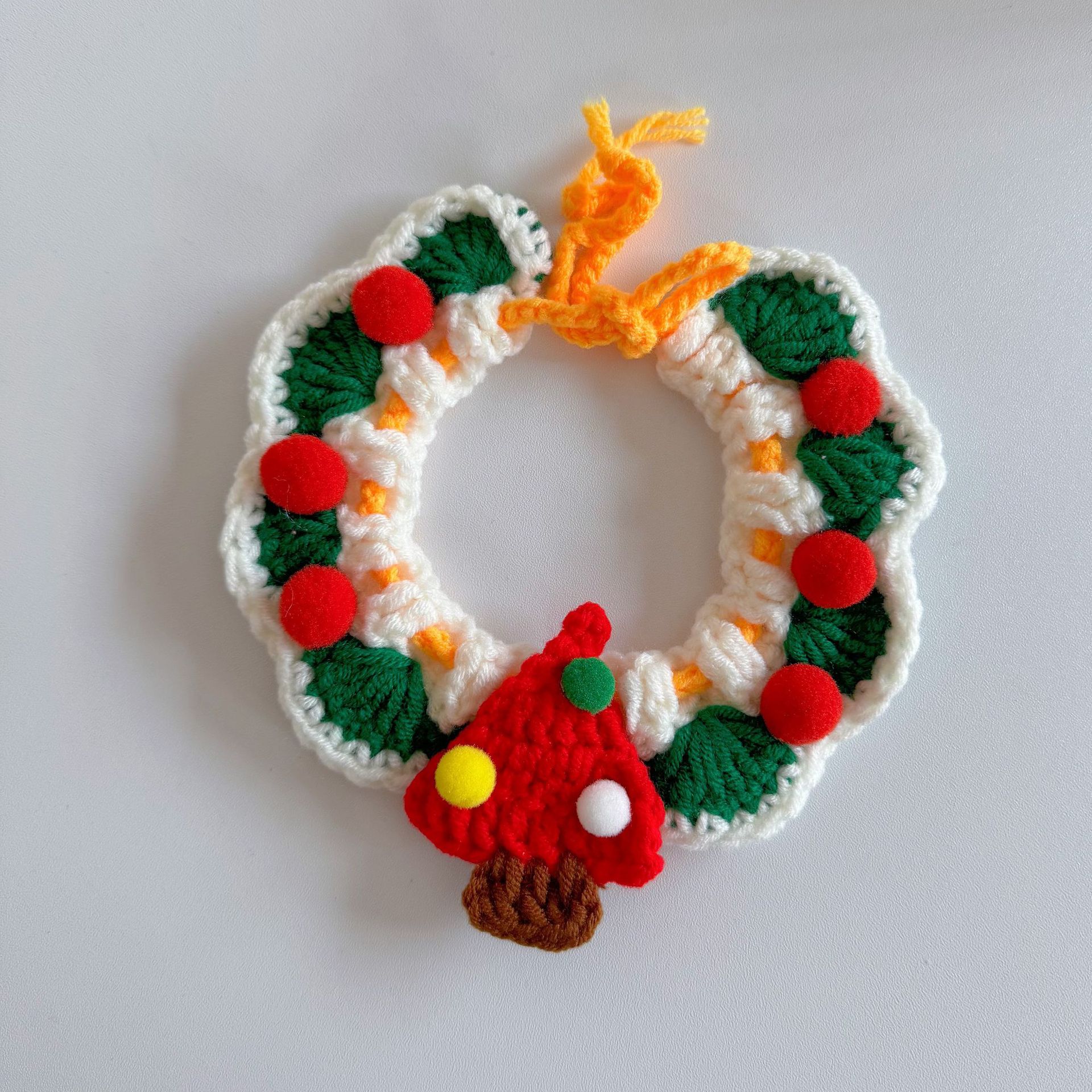Pet hand-woven necklaces, cute cat knitted necklaces, kitten neck rings, small dog neck decorations pic 32