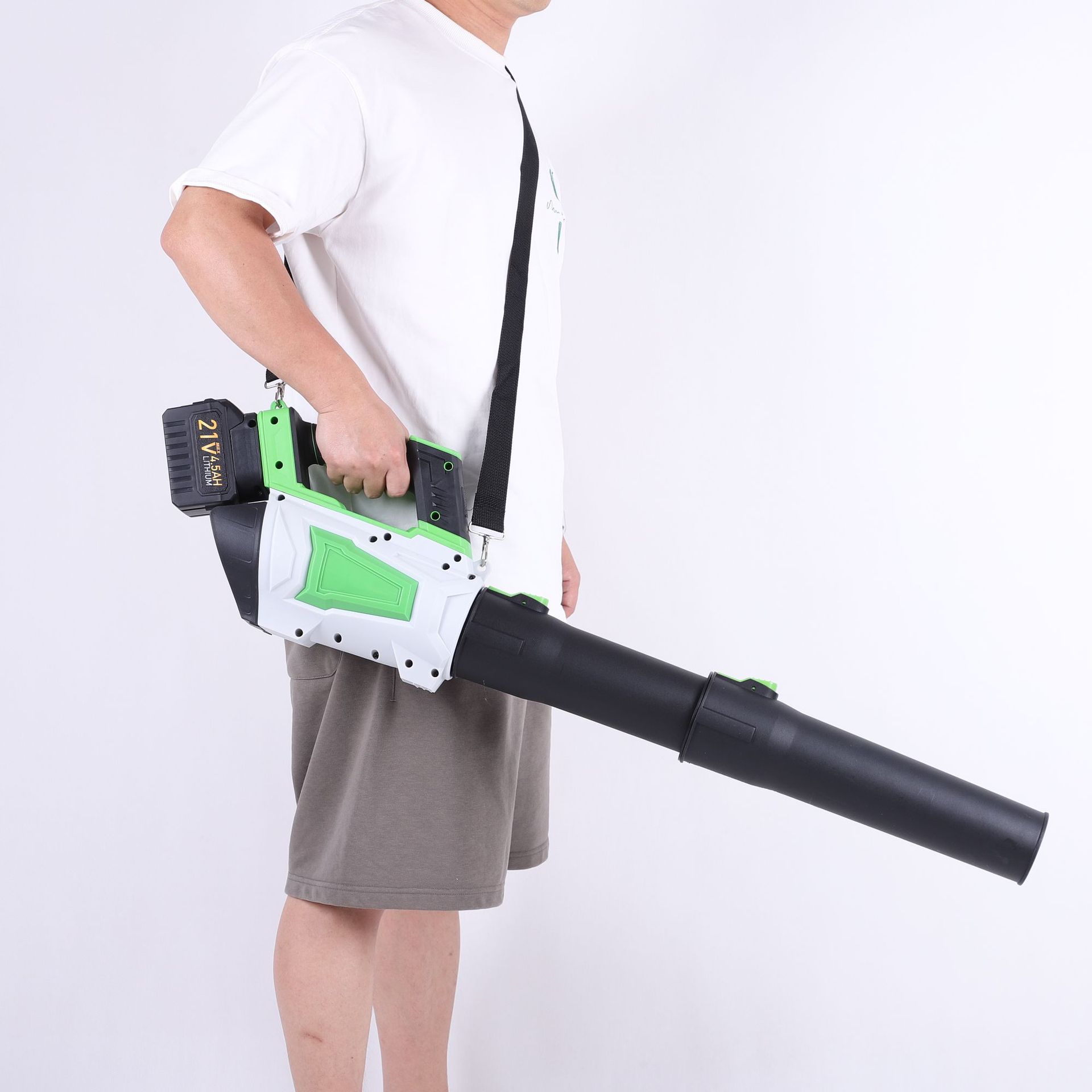 跨境新款大功率锂电暴风机充电式手持工业吹风机吹叶吹雪鼓风机详情13