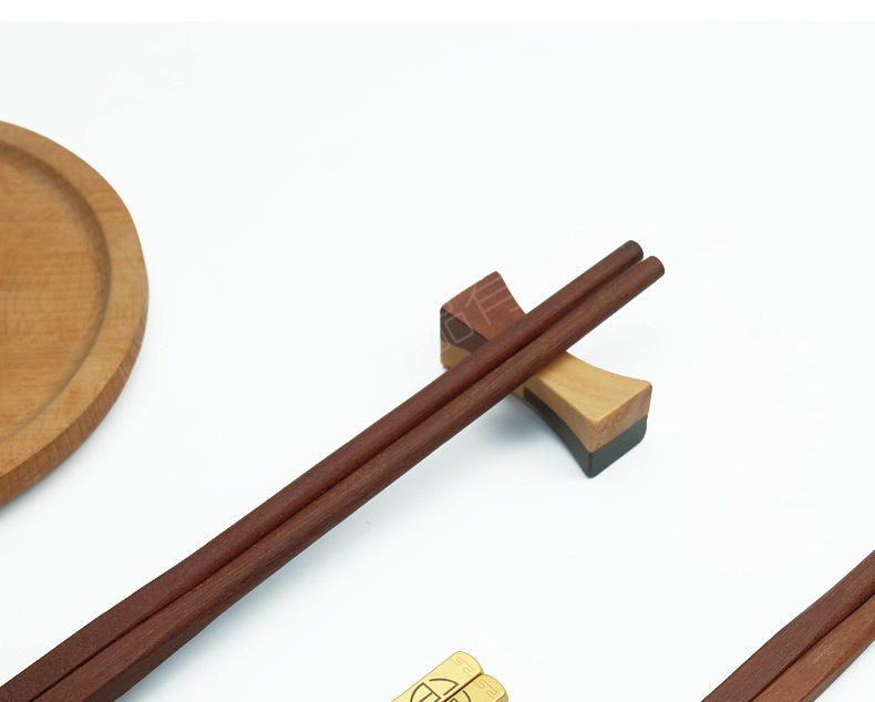鸡翅木家用筷子金属头精品木筷子芸香木网红分餐家庭红木筷子批发详情11
