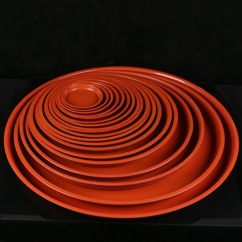 圆形花盆平边托盘塑料底托 多规格塑料接水盘底托多肉花盆托底盘详情11