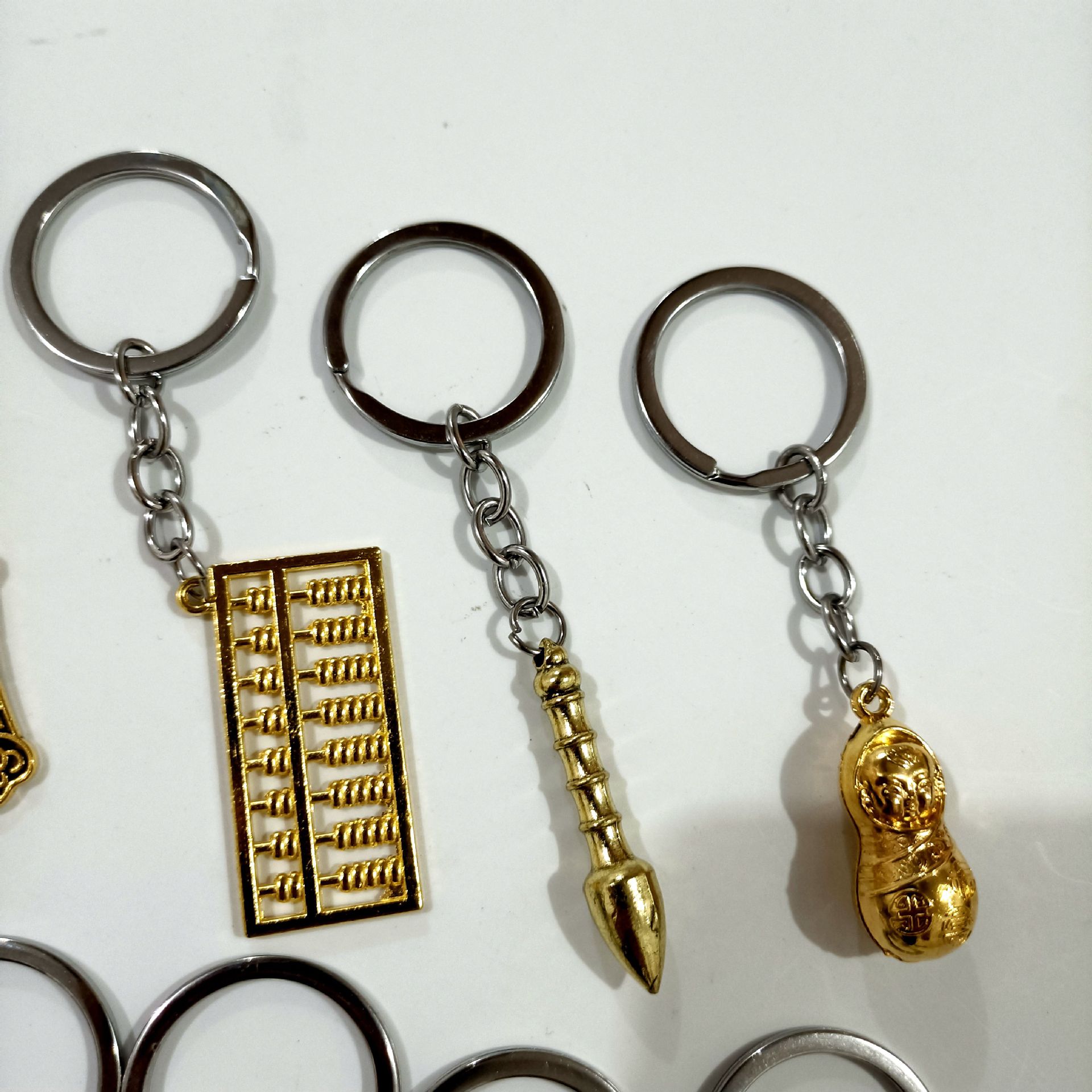 【 Zone 1-5 】 Copper-plated keychains 100 yuan per pack 2000 yuan per box, copper-like pendants, copper-plated keychains, keychains, metal accessories, street stalls, temple fairs, retro keychains 1 yuan, 2 yuan supply pic 5