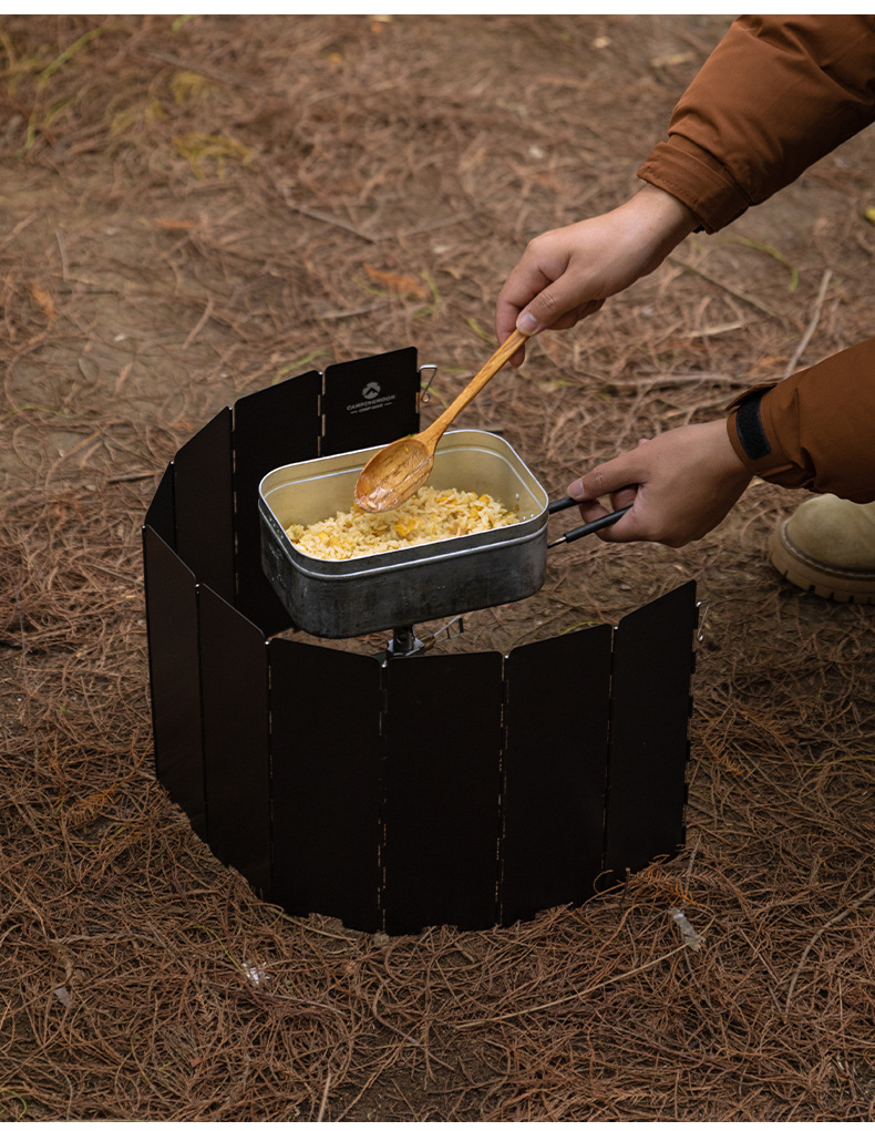 柯曼铝合金挡风板炉头炉具防风板折叠便携装迷你野餐野营装备详情9