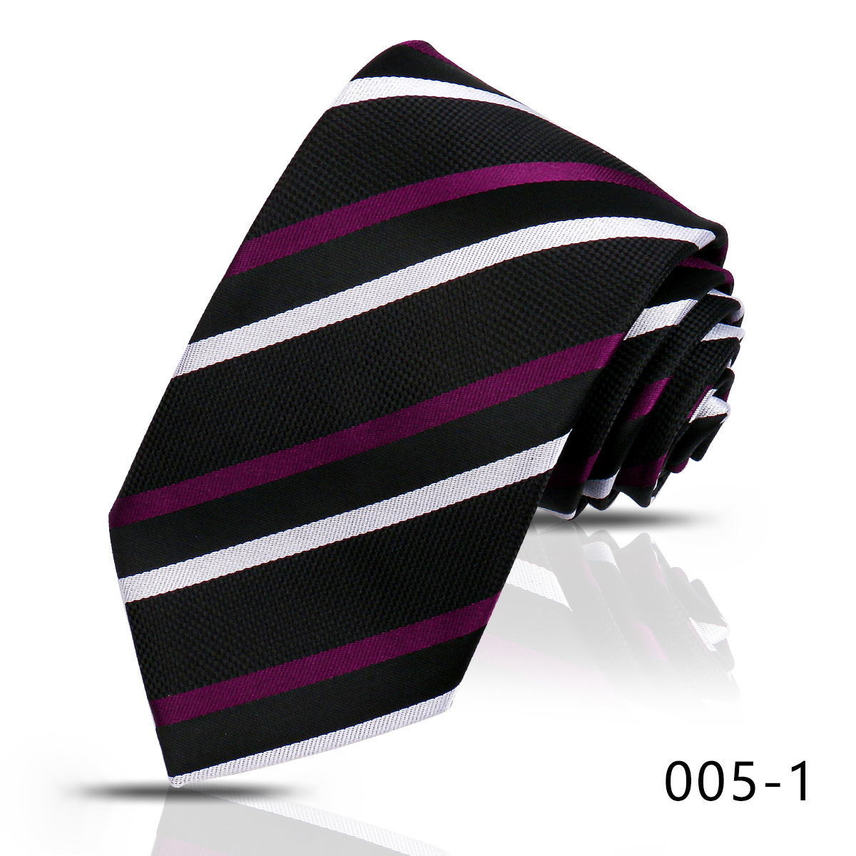 男士商务职业条纹领带8CM高级感蓝色藏青手打衬衣搭配嵊州现货详情15