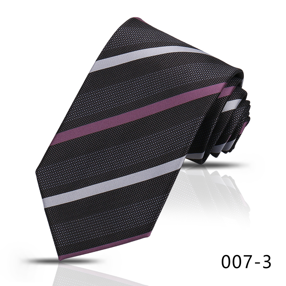 男士商务职业条纹领带8CM高级感蓝色藏青手打衬衣搭配嵊州现货详情23