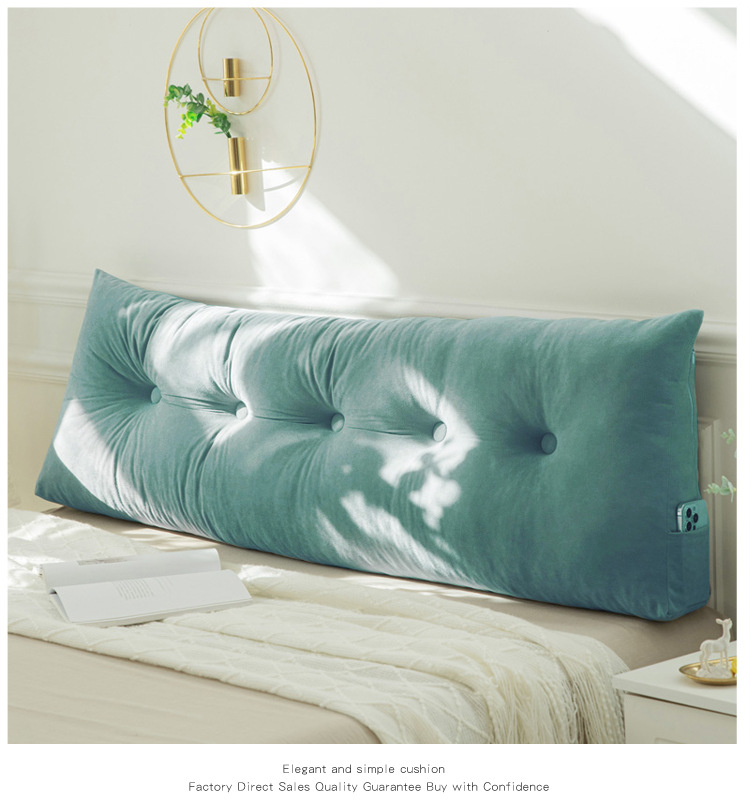 Solid-color modern triangular headboard cushions, bed pillows, large backrest cushions, tatami MATS, living room soft packages, bedroom cushions pic 17