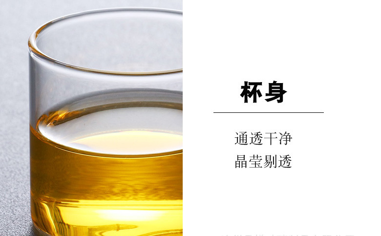 厂家批发加厚玻璃咖啡杯高硼硅品茗杯花茶耐高温杯透明玻璃品茶杯详情9