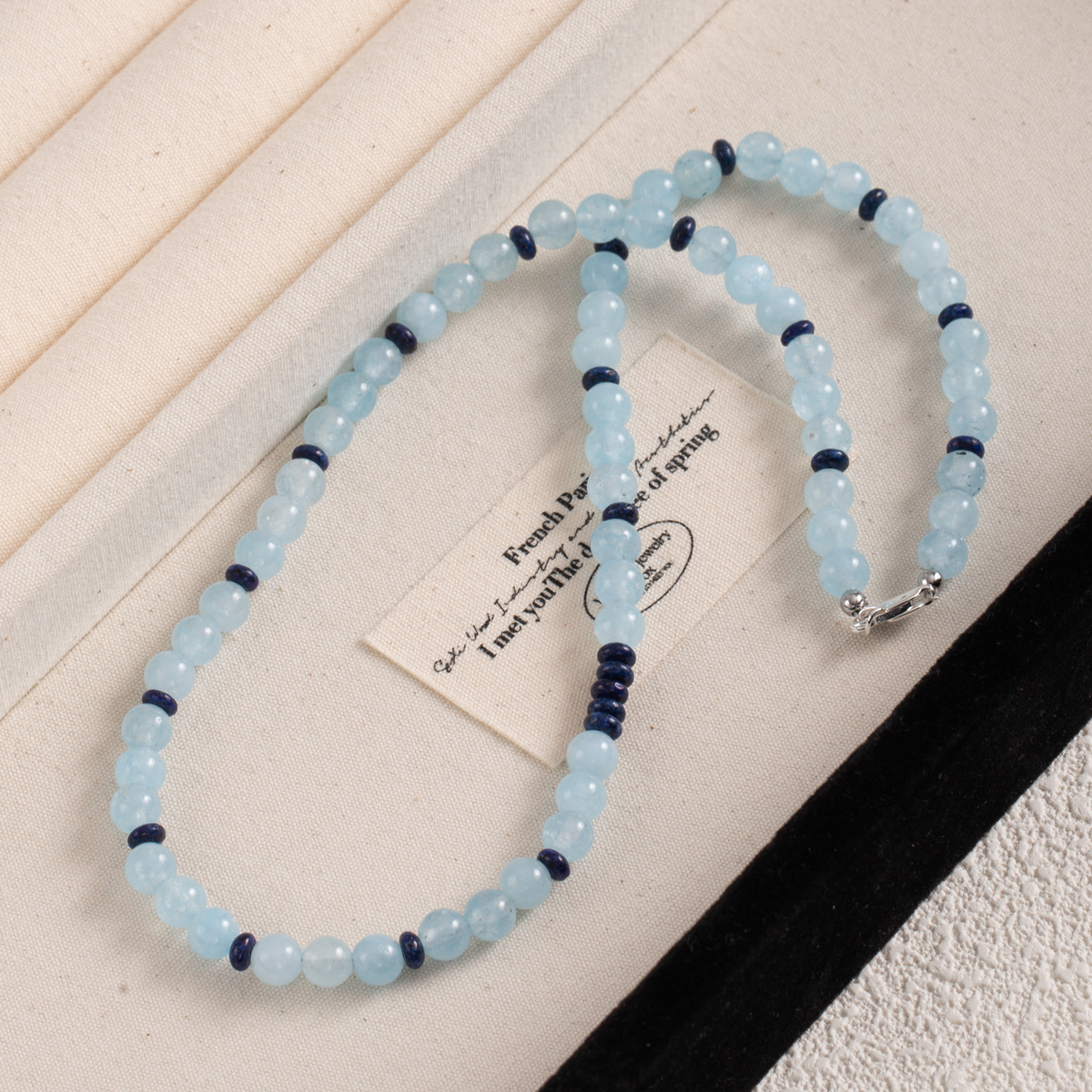 High-end colored beaded necklace for women, light luxury and niche spring and summer dopamine freshwater pearl collarbone chain necklace wholesale pic 29