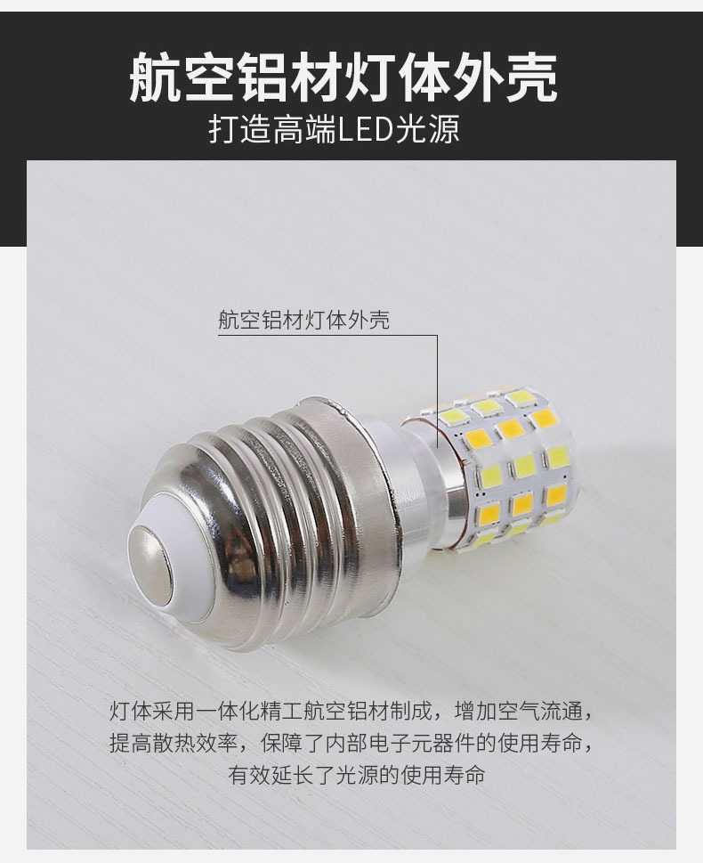 LED高亮超短灯泡G45魔豆球泡E27恒流无频闪蘑菇灯泡110V-220V可用详情11