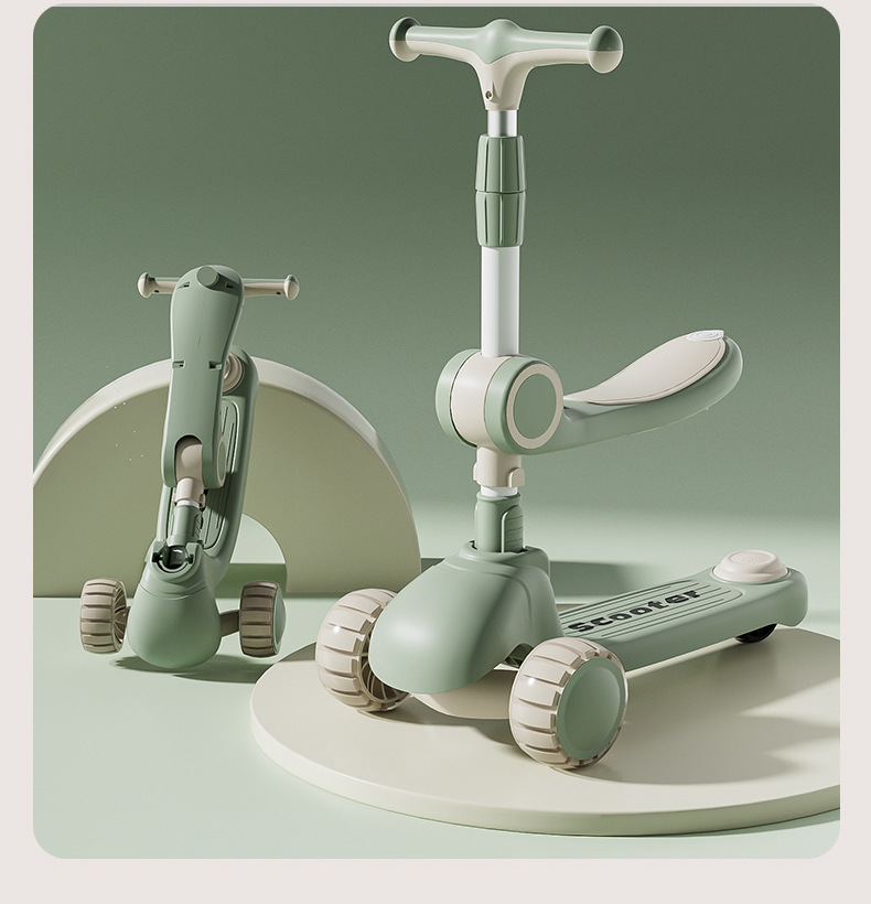 儿童滑板车2-3-6岁8三合一男女宝宝溜溜可坐可骑滑滑车小孩踏板车详情34