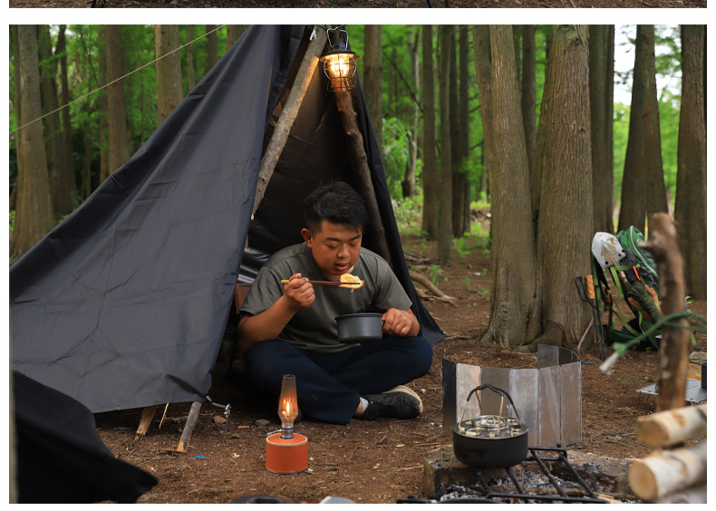 户外野营炉头炉具挡风板超轻铝合金可折叠带插销炉头防风罩便携款详情11