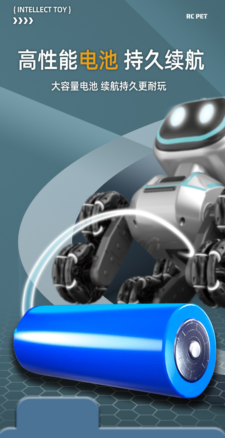跨境八轮特技机械狗遥控玩具手势感应攀爬变形电动儿童智能机器猫详情9