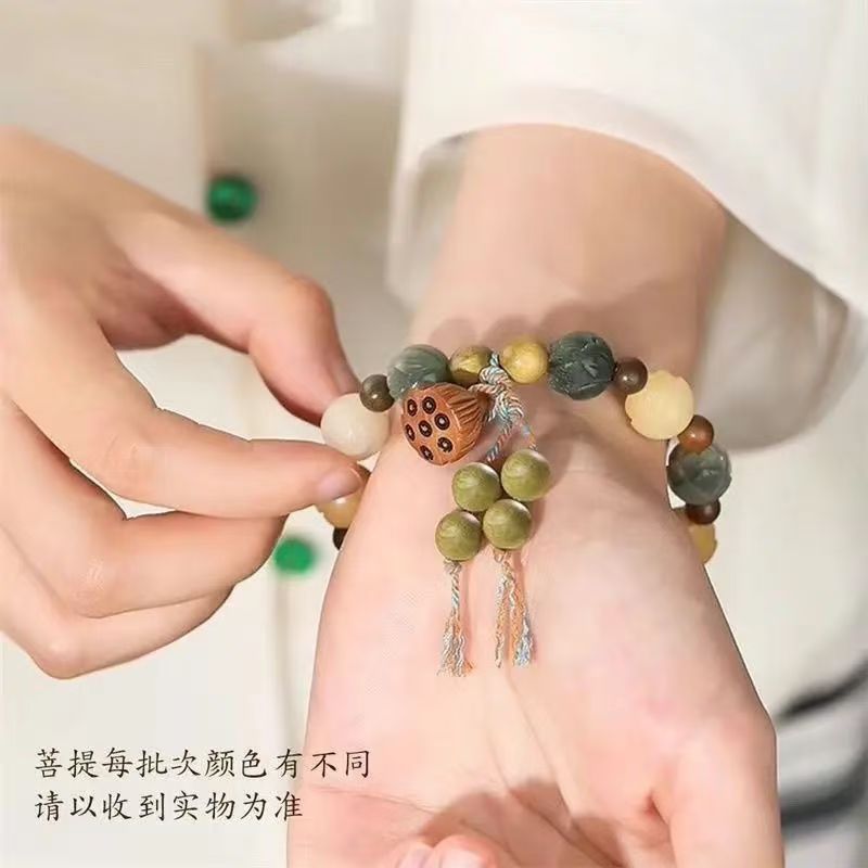 New lotus Bodhi Good Luck String bracelet, a new Chinese retro niche bracelet for women, simple and versatile pic 3