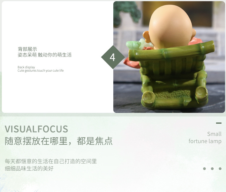 New small Maitreya lounge chair, Chinese-style tea room table decoration, accessories, gifts, and decorative items pic 7