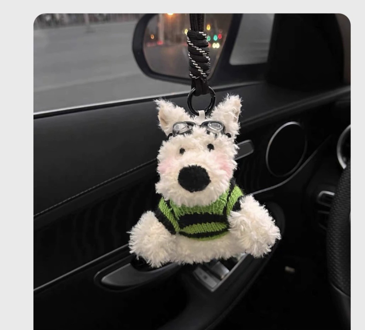 网红爆款西高地毛绒挂件公仔可爱潦草小狗包包挂饰车载摆件小礼物详情14