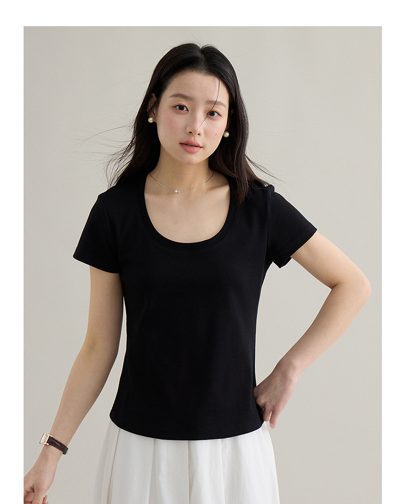 【 Blockbuster B: Super Comfortable Double-collar T-shirt with Upgraded Fabric 】 Spring short-sleeved T-shirt pic 24