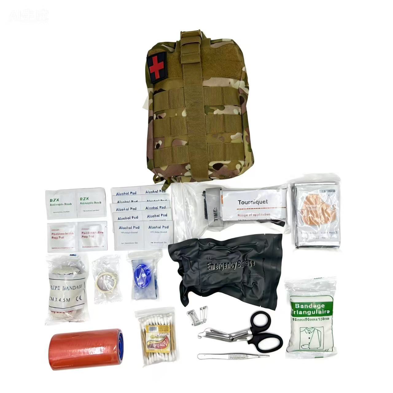 Cross-border export of outdoor tactical medical kits, accessories, waist bags, multi-functional waterproof outdoor mountain climbing rescue bags pic 3
