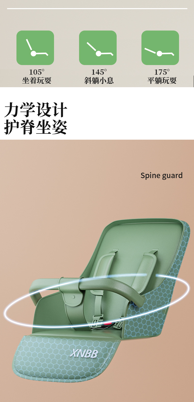 高景观双向婴儿推车可坐可躺可折叠超轻便携避震0-3岁宝宝儿童车详情11