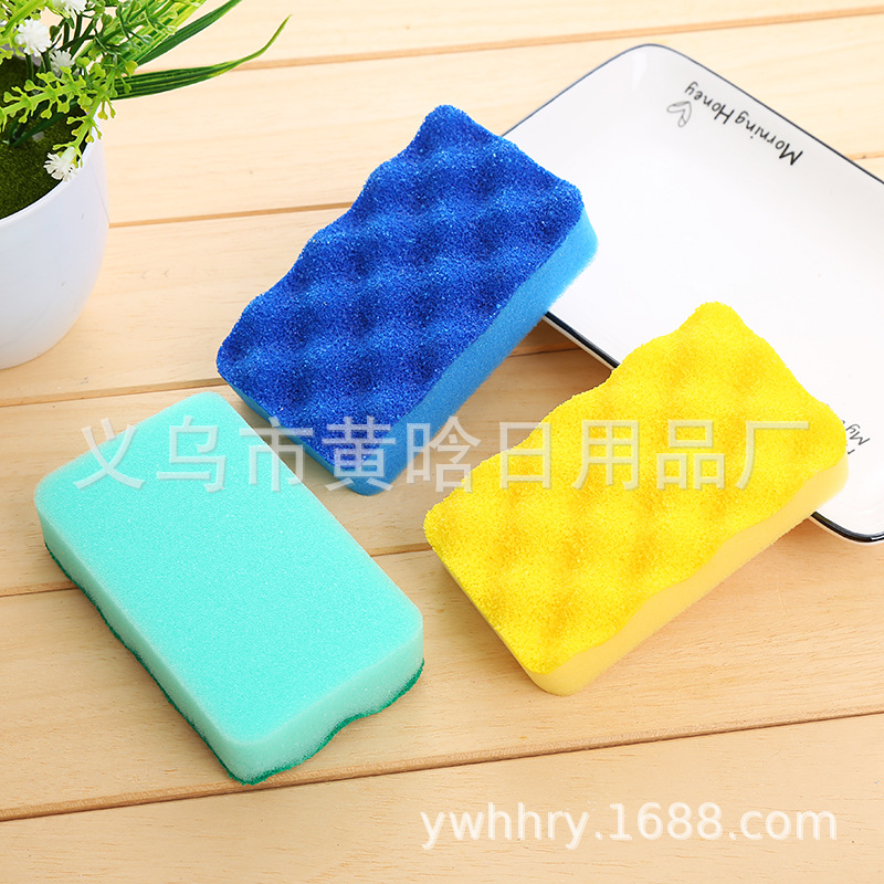 【 Chi Jia 】 Diamond Sand Sponge kitchen cleaning brush, pot brush, household cleaning supplies, cookware gifts, gift promotion pic 2