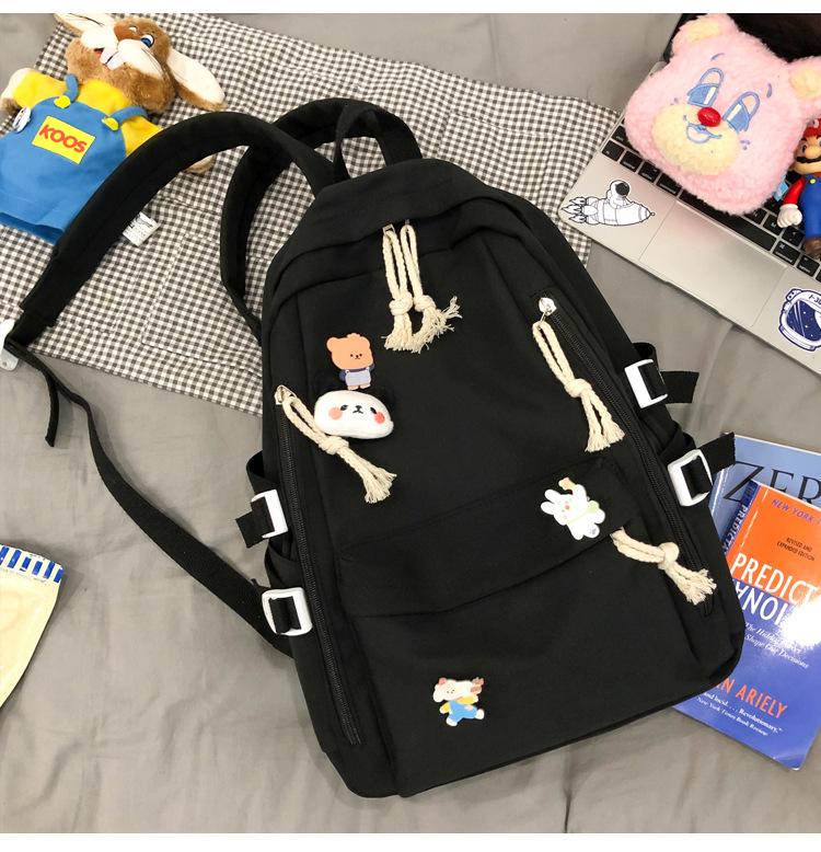 2024新款书包女生韩版高中生初中生双肩包可爱大容量ins简约书包详情40