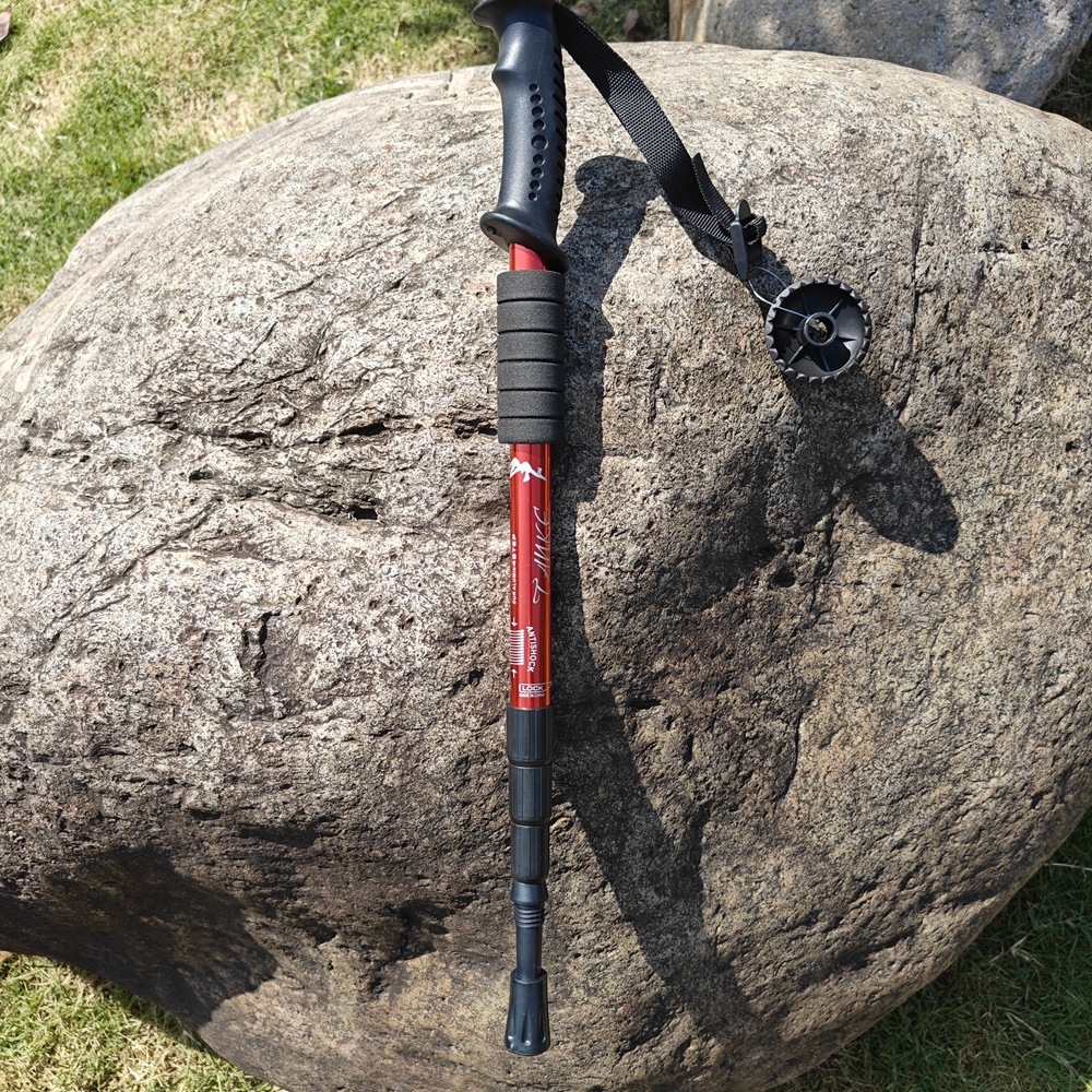 户外旅行登山杖可伸缩老年人四节爬山拐杖铝合金徒步杖拐棍手杖详情6